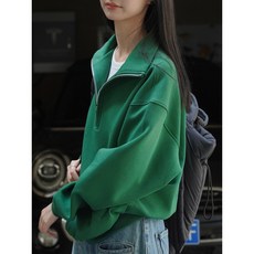 나혼자산다 538회 박나래 하프 집업 스트리트 맨투맨 루즈핏 지퍼 반집업 상의