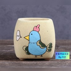 라온 [라온] 꼬꼬6종세트 미니다육이캐릭터화분, 분홍벼슬꼬꼬