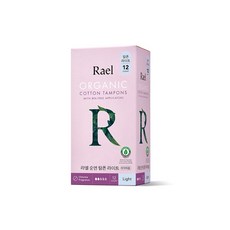 Rael 유기농 순면 탐폰, 라이트, 12개입, 1개