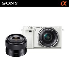 [소니] # 미러리스 알파 A6000 L 화이트 (SELP1650 표준줌 렌즈킷) + S, 상세 설명 참조