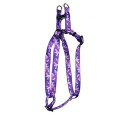 Yellow Dog Design Camo Purple Step-in Dog Harness 1 "wide and fits chest around 25 to 40" large, 단일옵션