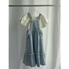 다다다 데님 멜빵원피스 유아 키즈 주니어 등원룩 데일리룩 초딩룩 나들이