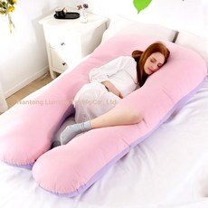 u자바디필로우 바디필로우 u자형바디필로우 바디플로우베개 m자바디필로우 m자형바디필로우 임산부바디필로우 쿨바디플로우베개 u자형베개, 프리사이즈, 코튼-보라옥색 투톤