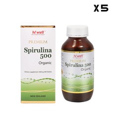 하이웰 프리미엄 스피루리나 500mg 오가닉 500정, 5개