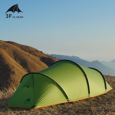 3F UL GEAR 태행2 터널형 2인용 경량텐트, 210T 녹색 사계절