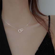 Samuhanbin 하트 목걸이 여자 쇄골 체인 여성 티타늄 스틸 액세서리 물빠짐 없는 펜던트