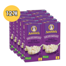 애니스 쉘 & 화이트 체다 마카로니 & 치즈, 170g, 12개