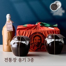 순창문옥례식품 전통장류 옹기선물세트(된장+고추장+간장 각1kg)