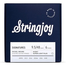 Stringjoy BAL105 시그니처 니켈 와운드 기타 스트링 10.5-50 밸런스 라이트 플러스 게이지 향상된 톤을 위한 일렉트릭 6 세트560936, Husky Super Light Plus Gauge (