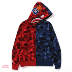 [BAPE] 베이프 후드집업 컬러 카모 세퍼레이트 샤크 후디