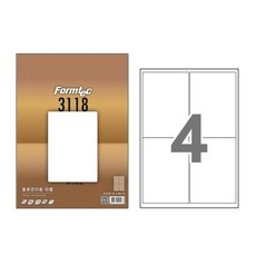폼텍 물류관리용 라벨 LS-3118 100매 4칸 99.1x140mm, 상세페이지 참조