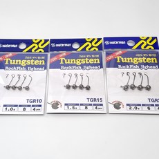 워터맨 텅스텐 지그헤드 볼락 전갱이 지그, 3.0g, 1개