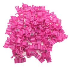 20Pcs 카나리아 클립 링 새 비둘기 작은 앵무새 다리 반지 새 발 반지 새 클립 링 내경 2.7mm 3mm 4mm 4.5mm 5mm, [01] 2.7mm, 분홍색