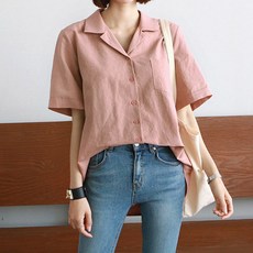 린넨크롭셔츠