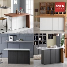 GVEN 지벤 라이나 바우스 옵션형 아일랜드 홈바 테이블 17~48, 44. 바우스 홈바 인조대리석 1400 H형 550, 인조대리석/멀바우/화이트