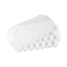 실리콘 아이스볼 얼음트레이벌집 아이스 큐브 트레이 37 큐브 뚜껑이있는 아이스 큐브, 1개, 1개