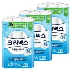 크리넥스 도톰한 에어터치 플러스 27m 30롤 X3팩, 90개