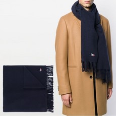 MAISON KITSUNE 19FW 트리컬러 폭스 스카프 네이비 DU06206BT3004 DN