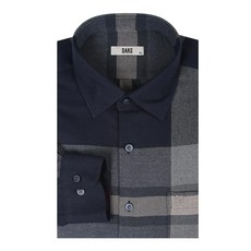 닥스셔츠 [23년FW신상품][선물인기] 단정하고 세련된 컬러감으로 데일리 착장하기 좋은 빅체크 레귤러핏 네이비셔츠