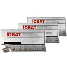 [FDA승인] 러시아 핵전쟁 핵공격 대비 Iosat 요오드화 칼륨 130mg 14정/3팩 potassium iodide tablet 아이오딘 유통기한 2032년 3월, 3개, 14정