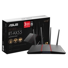 ASUS RT-AX55 4포트 기가비트 유무선 메시 공유기 WiFi 6 지원