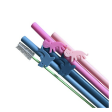 이크 실리콘 스트로우 상어 240mm 2종 + 고양이 240mm 2종 + 세척솔, 10세트