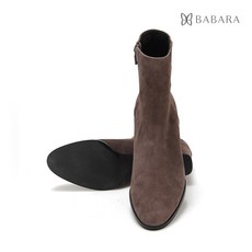 바바라 스웨이드 데일리 여성앵클부츠 6cm_BBD807GY