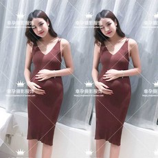 만삭사진의상 만삭원피스 주수사진 임부복 셀프 주수