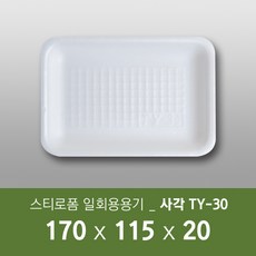 태양산업사 일회용 포장용기 일회용접시 사각접시 TY30 (600개입), 1box, 600개입