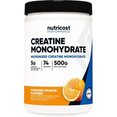 뉴트리코스트 크레아틴 모노하이드레이트 파우더 만다린 오렌지맛, 500g, 1개