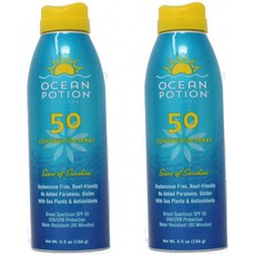 선샤인 선크림 스프레이의 오션 포션 향 SPF 50 5.5 oz(2개 팩): 뷰티, 단일옵션
