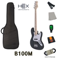 헥스 입문용 베이스기타 HEX Bass Guitar B100M 그레이, HEX B100M S/SG