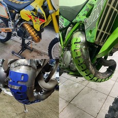 오토바이 배기 실드 머플러 파이프 보호대 커버 열 야마하 YZ125 YZ426F YZ450F 혼다 CRF용 450X 250LX, 07 253mm Black