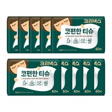 크리넥스 콧물전용 코편한 티슈, 60매, 10개