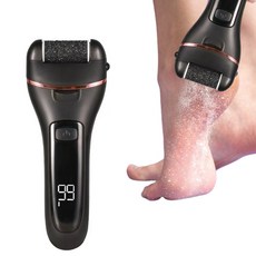 발바닥각질제거기 풀바디 방수 충전식 다기능 전동 각질 제거기 자동 발관리 및 굳은살 제거기, 검은색