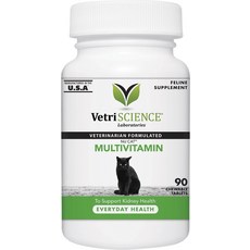 VetriScience Nu Cat 츄어블 정제 고양이용 종합 비타민 90댕댕이, 1개