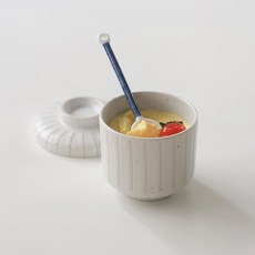 일본식 계란찜기 일본 화이트 차완무시그릇, 1개
