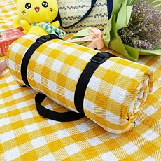 도톰한돗자리 폭신한 방수 피크닉매트 돗자리, 레드 화이트 체크