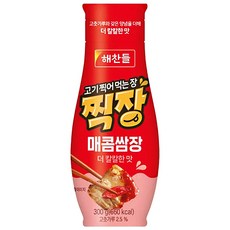 해찬들 고기 찍어 먹는 장 찍장 매콤쌈장, 300g, 6개