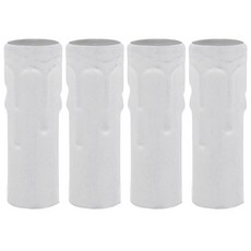 비문 4pcs 캔들 램프 슬리브 샹들리에 소켓 화이트 메탈 E14 어댑터 교체 부품 도자기 라이트 베이스 대부분의 샹들리에에 장착됨, 4개