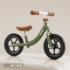 어린이 밸런스 자전거 아동용 밸런스 바이크 12인치/ 방폭 방진 바퀴 / 360도 회전 핸들 / PU재질 안장 /, 블랙, 그린