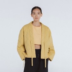 부디무드라 Quilted robe jacket_Oil Yellow