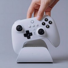 8BitDo 얼티밋 무선 컨트롤러 게임스틱 NS버전 조이패드 충전독포함, White NS버전, 1개