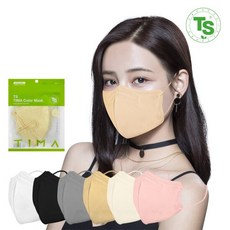TS 티마 마스크 KF 94 새부리형 마스크 대형 5매입 100매, 단품, 컬러:블랙