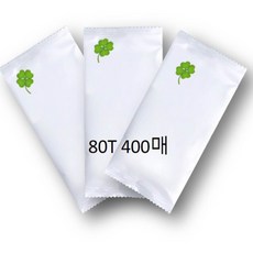 80g 낱개포장 업소용물티슈 대용량 식당 일회용 물티슈, 400개, 1매입