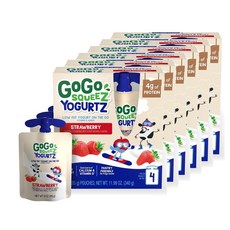고고스퀴즈 딸기 요거트 Z 파우치, 6개, 340g