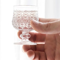 감성 소주잔 50ml 술잔 유리 고블렛 잔 집들이 홈파티, 1개
