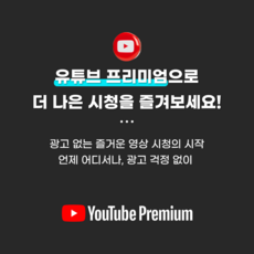 (특가)유튜브 프리미엄/뮤직 3개월