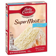 Betty Crocker 슈퍼 모이스트 케이크 믹스 화이트 - 푸딩 인 더 460.7g(16.2온스) (4팩)