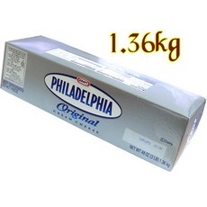 베이킹파티 필라델피아크림치즈 1.36kg 미국산 크라프트, 아이스박스구매하지않음
